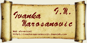 Ivanka Marošanović vizit kartica